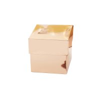 Rose Gold Foil Square Box & Lid 50 x 50 x 50 - Pack of 10