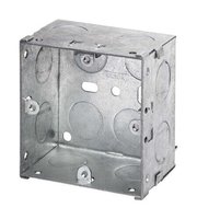 1 Gang 47mm deep Galvanised Steel K.O Box