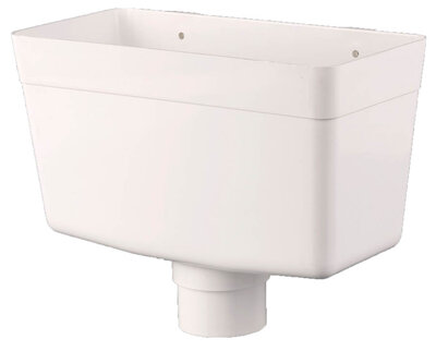 68mm Round Downpipe Rainwater Head Arctic White