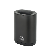 Rene Toilet Brush Set Black Replacment Cup with Sticker