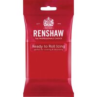 red packet of renshaw ready to roll icing fondant poppy red