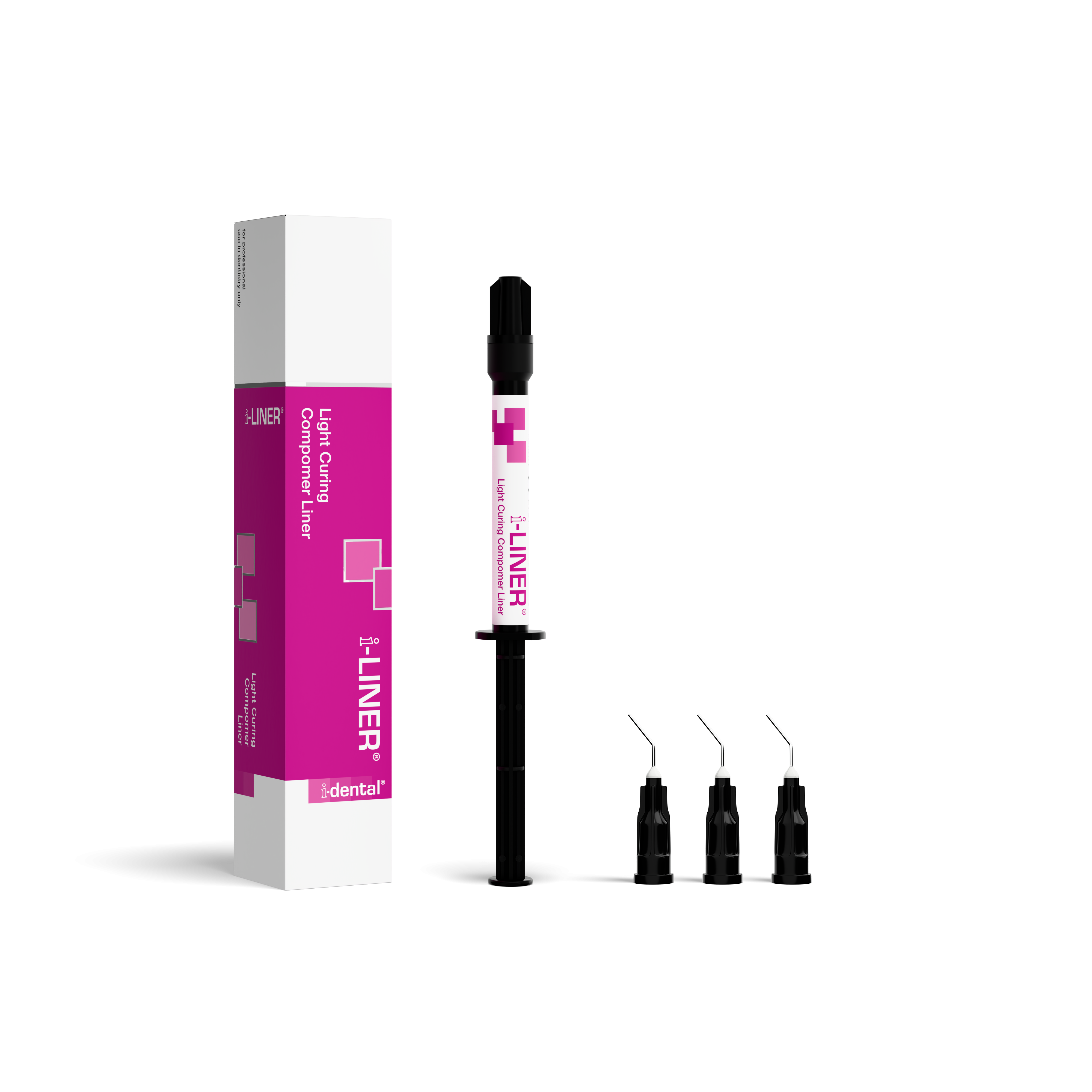 i-LINER Light Curing Compomer Liner 4 x 2.5g Syringes + 20 Tips
