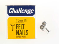 Challenge Galvanised Felt Nails Large Head 15mm 225g