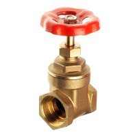 2" Female-to-Female Brass Gate Valve Wheel Head