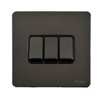 Schneider Ultimate Screwless 3 Gang 2 Way Switch
