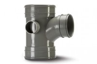 POLYPIPE SWT93SG SOLVENT GREY BRANCH TRIPLE SOCKET 92DG 160mm SOIL