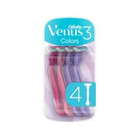 Gillette Venus 3 Plus Comfort Colours Disposable Razors 4's