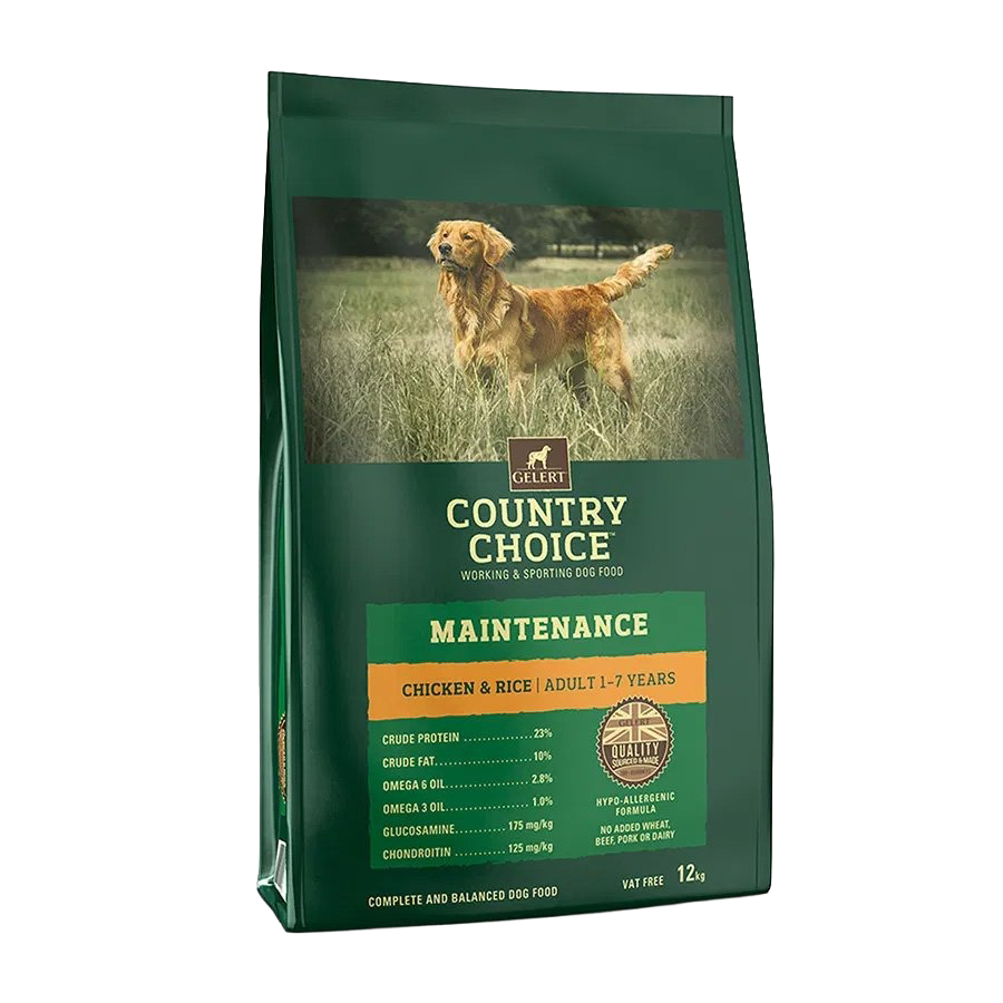 Gelert Adult Dog Country Choice Maintenance Chicken & Rice 12kg 