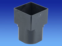 Wavin Squareline to Round Downpipe Adaptor Black T8836BK