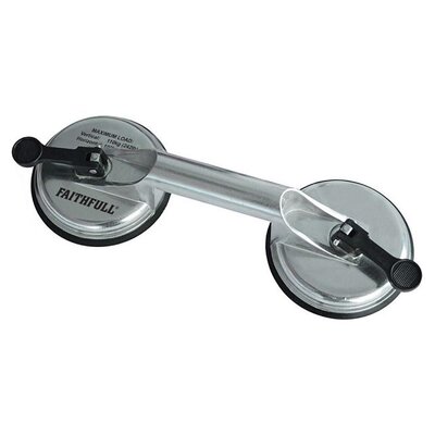 Faithfull Double Pad Aluminium Pro Suction Lifter