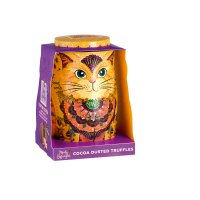 Savanna Gold cat tin of Flutter Scotch cocoa truffles - 6x135g