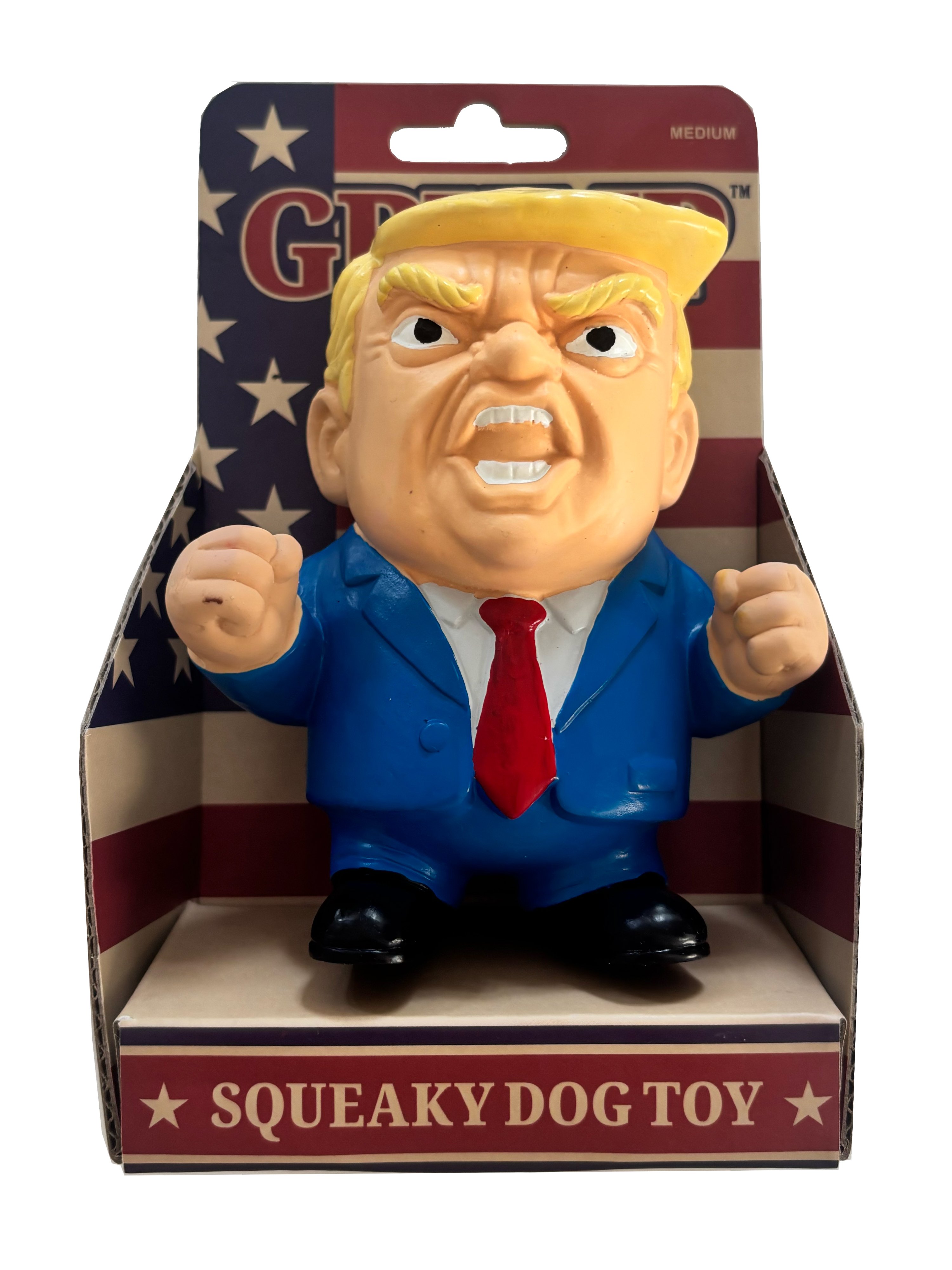 Grump Latex Squeaky Dog Toy - Large 15.3cm x 1