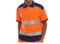 HI-VIS 2-Tone Polo Shirt Orange Navy