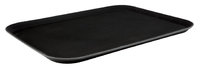15" x 20" Black Plastic Non Slip Tray