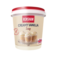 red pot of renshaw vanilla frosting