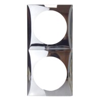 Berker 2 Gang Frame Flow Range (Chrome)