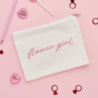 Flower Girl  Cotton Pouch