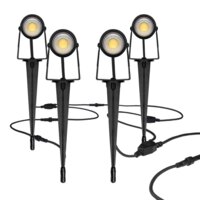 LUCECO LOW VOLTAGE LED GARDEN SPIKE STARTER KIT OF 4 (8 MAX) 4000K