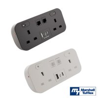 Marshall-Tufflex Icon Desktop Module 2 Gang Power, 2 x USB & 2 x Cat6