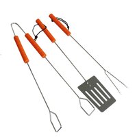 KINGFISHER SET 3 WOOD HDL BBQ TOOLS