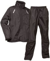 [475] Lyngsoe 2-Piece Set Waterproof Breathable Rainsuit Black Fox 3041