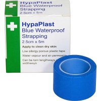 HYPAPLAST BLUE WATERPROOF STRAPPINGS 2.5CM X 5M