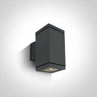 One Light Up/Down Surface Cube E27 Wall Lights IP54