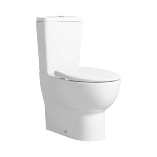 Tucker French Tonbridge Standard Height Rimless Closed Back Close Coupled WC Suite with Quick Soft Close Seat