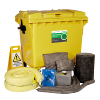 1000 L Maintenance Spill Response Kit, 4 Wheel PE Bin