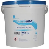 Sanisafe Heavy Disinfectant Wipes Bucket -Blue 23 x 20cm