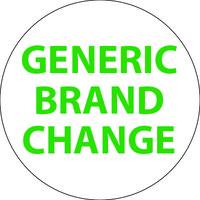 CIRCULAR LABEL GENERIC BRAND CHANGE (ROLL 1000)