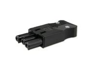 Metway 3 Pole Male Flat Black Plug Connector