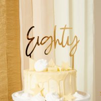 Gold 'Eighty' Acrylic Cake Topper