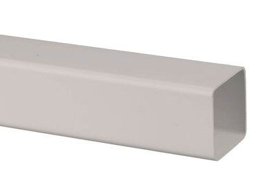 65mm Square Downpipe Arctic White 2.5m