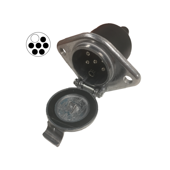24V 7-Pin Metal Socket &lsquo;S Type'