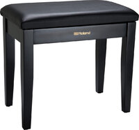 ROLAND RPB-100-BK - Satin Black Piano Bench with Storage Compartment and Vinyl Seat