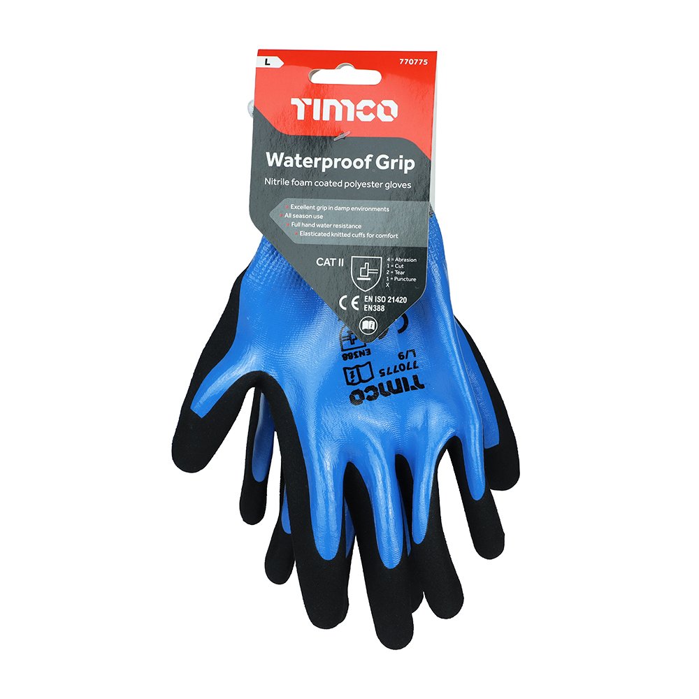 Timco waterproof grip glove &ndash; polyester fabric