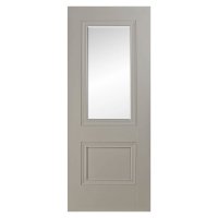 Salzburg Silk Grey Premium Primed Clear Bevelled Glass