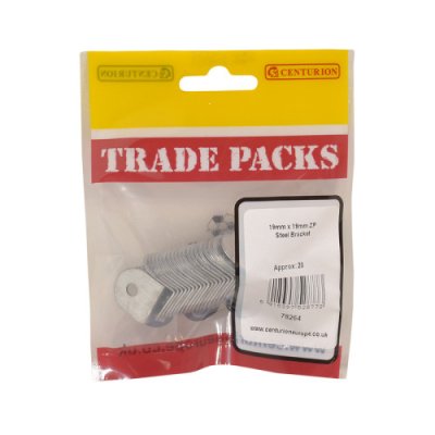 Centurion Steel Bracket - Zinc Plated - 19mm x 19mm - (20 PK)