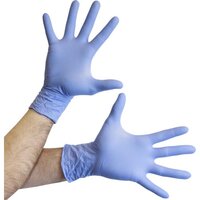 LARGE NITRILE POWDER FREE DISPOSABLE GLOVES (BLUE) PK100