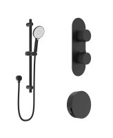 ALITA KNURLED BATH SET 1 MATT BLACK