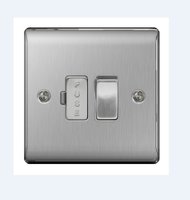 NEXUS BRUSHED STEEL 13A FUSED CONNECTION UNIT SWITCHED