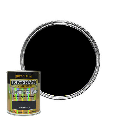 Buy RustOleum Universal Paint Satin Black 250ml online Tadhg O