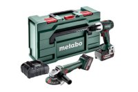 Metabo SB 18 LT + W18 L 9-125 Quick 2 x 4.0Ah Li-ion battery + ASC55 Charger