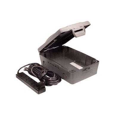 Masterplug Weatherproof Box & 10m 4 Gang Extension Lead