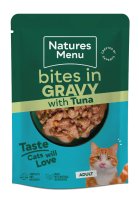 Natures Menu Cat Bites in Gravy with Tuna Pouches 22x85g