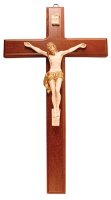 Ash Wood Crucifix/20 inch Resin Corpus   (10930)