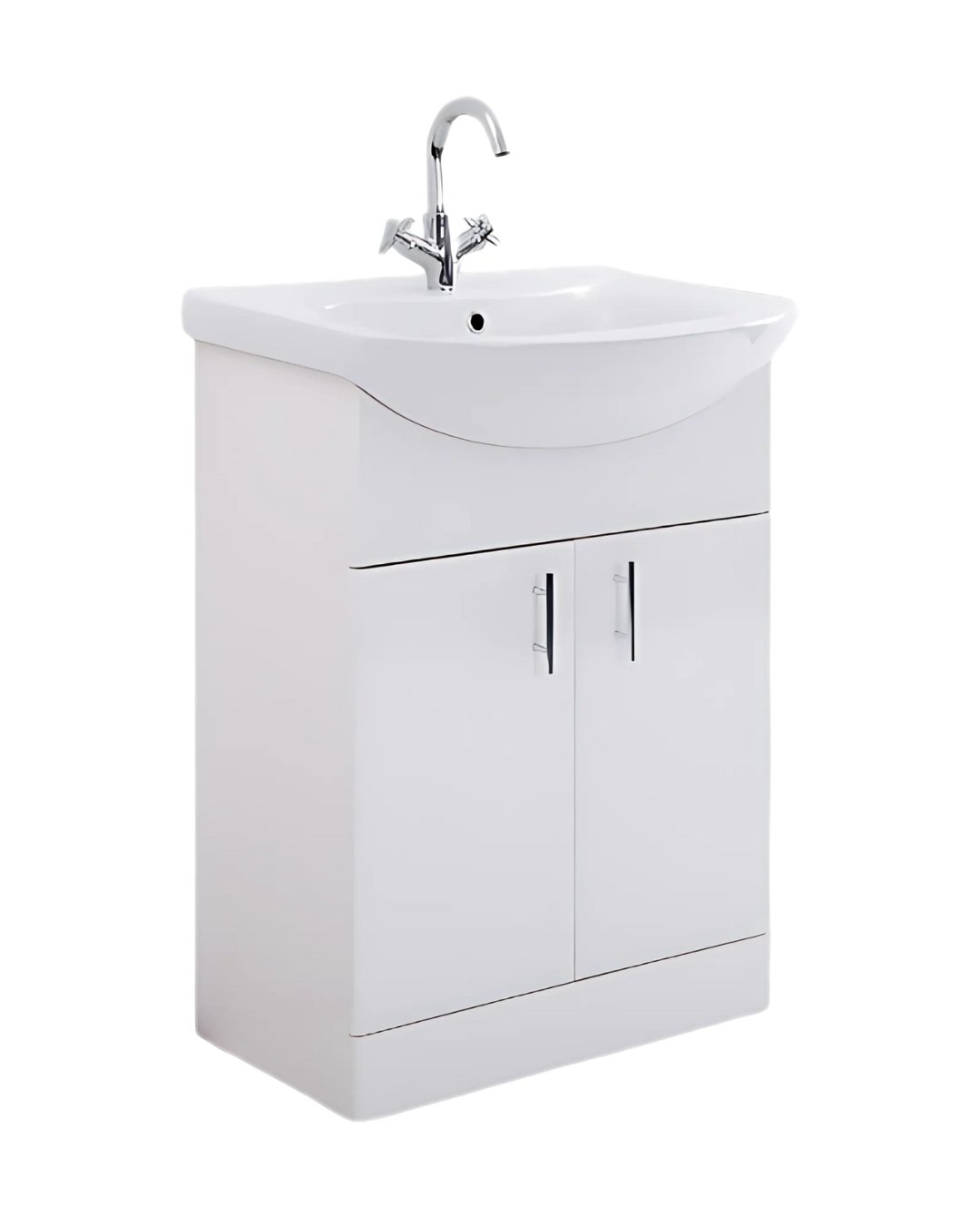 Moderna 550mm Basin & Vanity Unit White Gloss