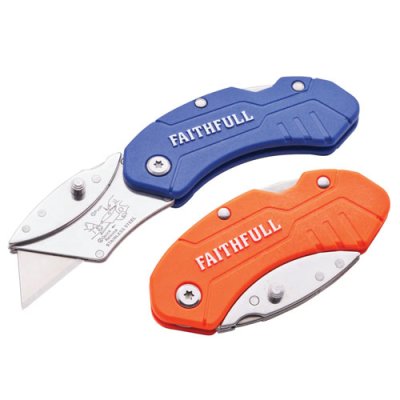 Faithfull Folding Hi-Vis Utility Knife