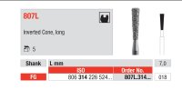 Edenta Diamond Long Inverted Cone Bur -5pk Size 018 - DMI Dental Supplies Ireland - Next Day Delivery